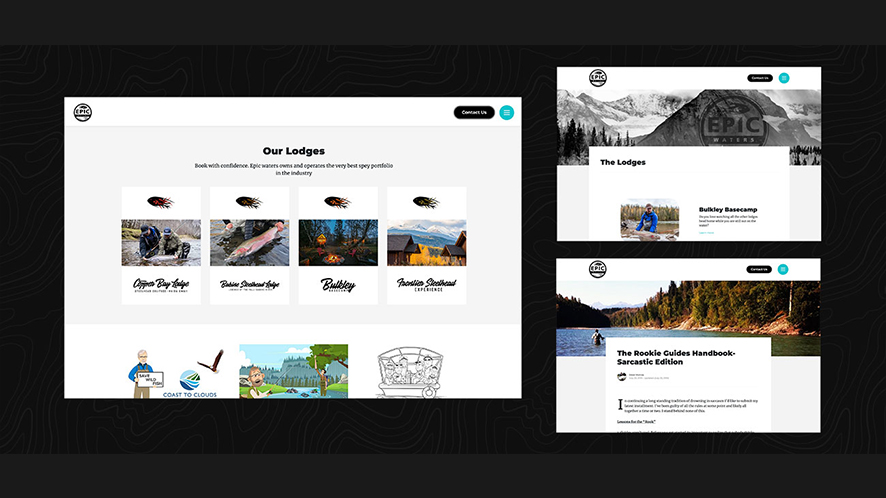 Evan Holmgren Case Studies Vancouver's Strategic Digital Marketer and Web Designer Epic Waters Angling WordPress Content Marketing Website