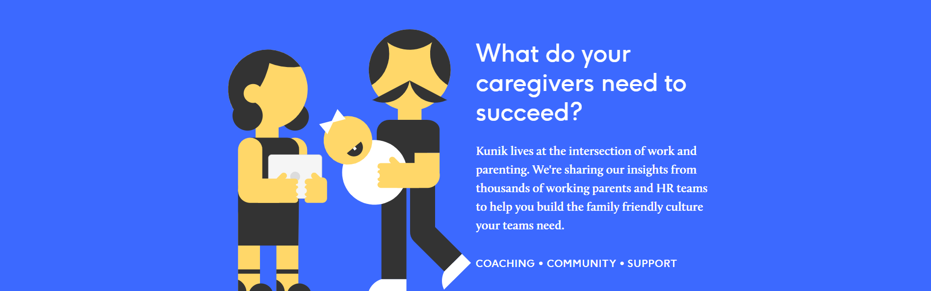 Kunik's WordPress website main banner