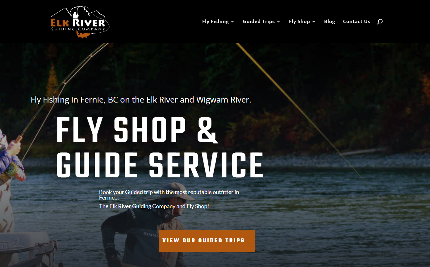 Shopify eCommerce Recap for the Elk River Guiding Co. Website.